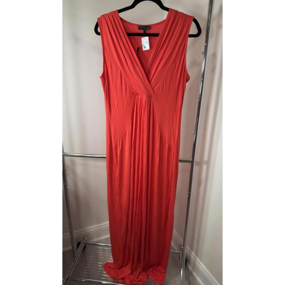 Spense Elegant Coral Maxi Dress - Size XL